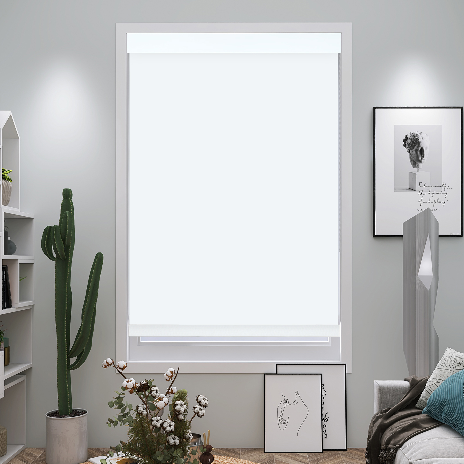 Electric Smart Customized Finished Motorized Roller Blinds