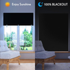 Hot Sale No Drill 100% Blackout Roller Blinds Custom Size for Bedroom Living Room Window Shade