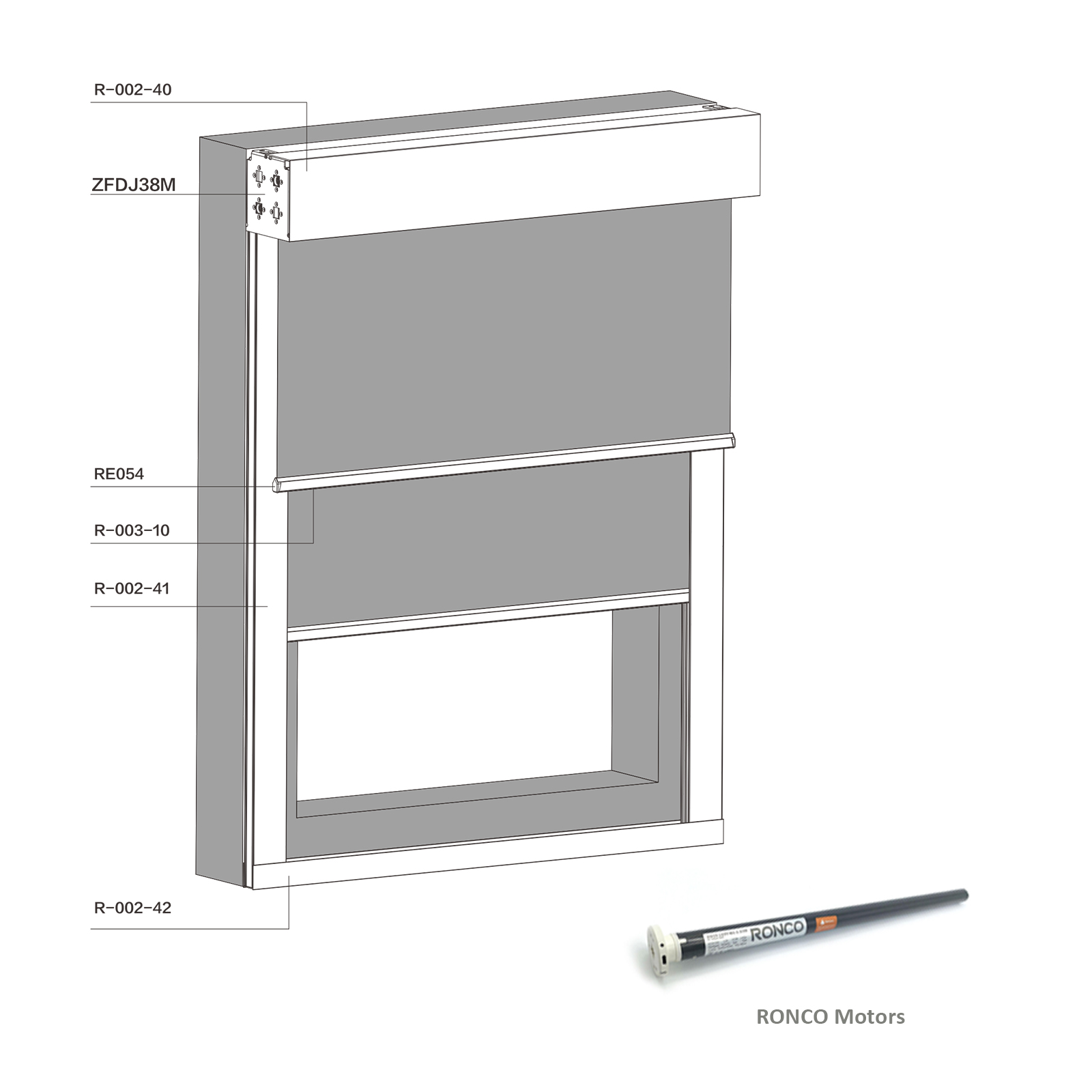 Double Roller Electric Smart Customized Finished Motorized Roller Blinds