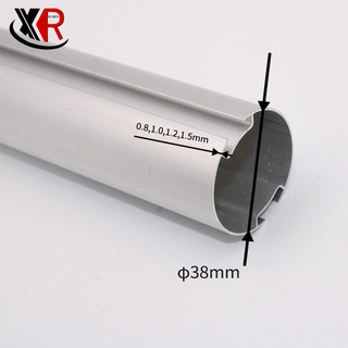 38MM Double Slot 0.8/1.0/1.1 Thickness Popular Aluminum Track Roller Blinds Tube Roller Blinds Tube Track