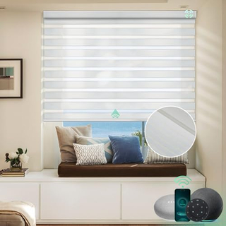 Customized Wifi Smart Galime Alexa Controlled Battery Alexa Motarized Motorized Electric Zebra Blinds