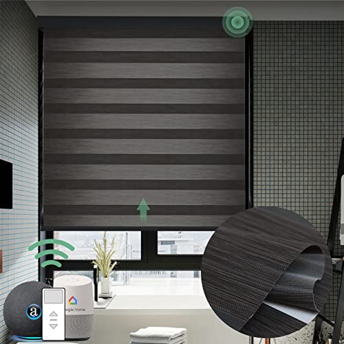 Smart Customized Electric Roller Blinds Modern Motorized Smart Zebra Blinds Motor Battery Solar