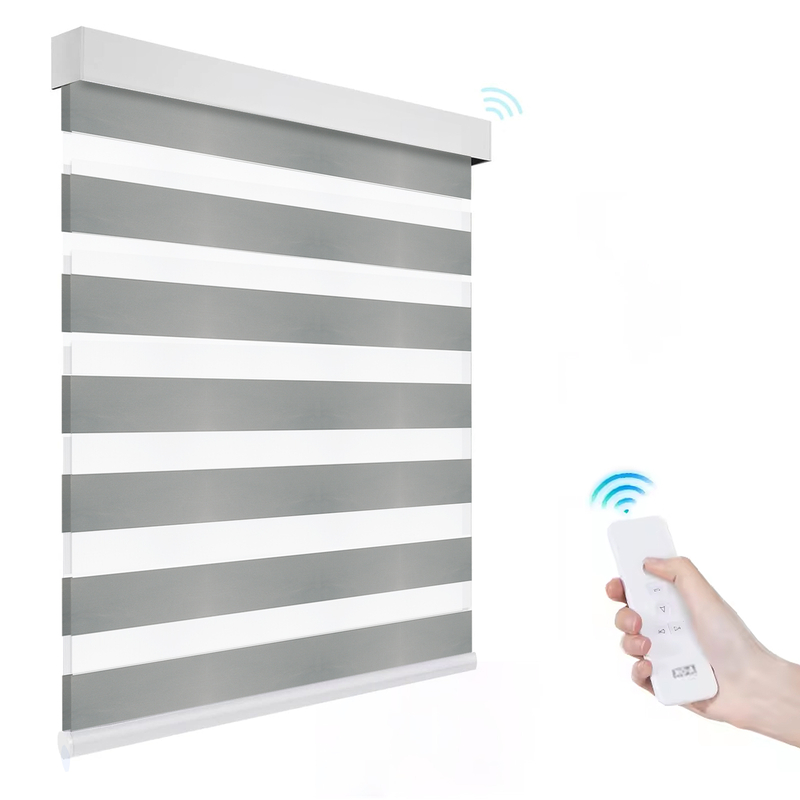 Wifi Electric Blackout Zebra Blinds Motorized Wireless Rolling Zebra Blinds Electric Wifi Zebra Blinds