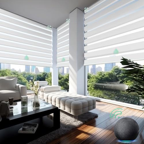 Wifi Smart Custom Electric Smart Blackout Zebra Blinds Blackout For Window Motorized