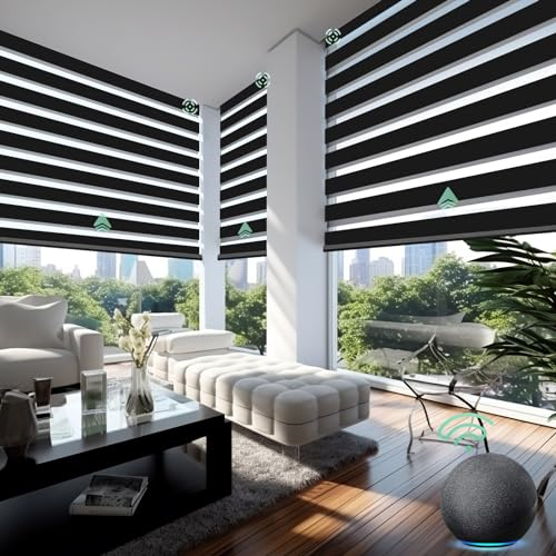 Wifi Electric Blackout Zebra Blinds Motorized Wireless Rolling Zebra Blinds Electric Wifi Zebra Blinds