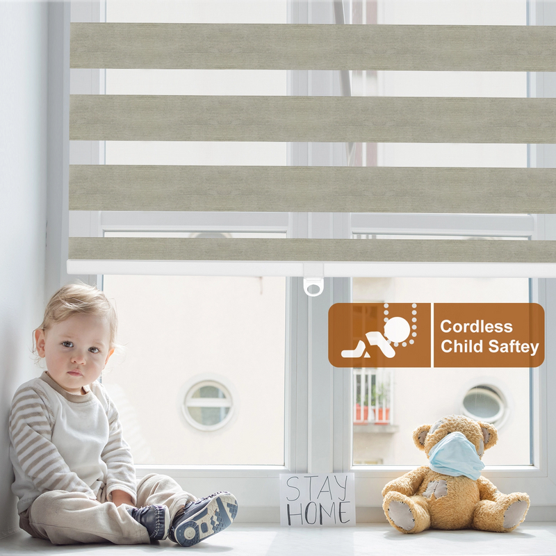 Customized Xirui Spring Cordless Zebra BLinds