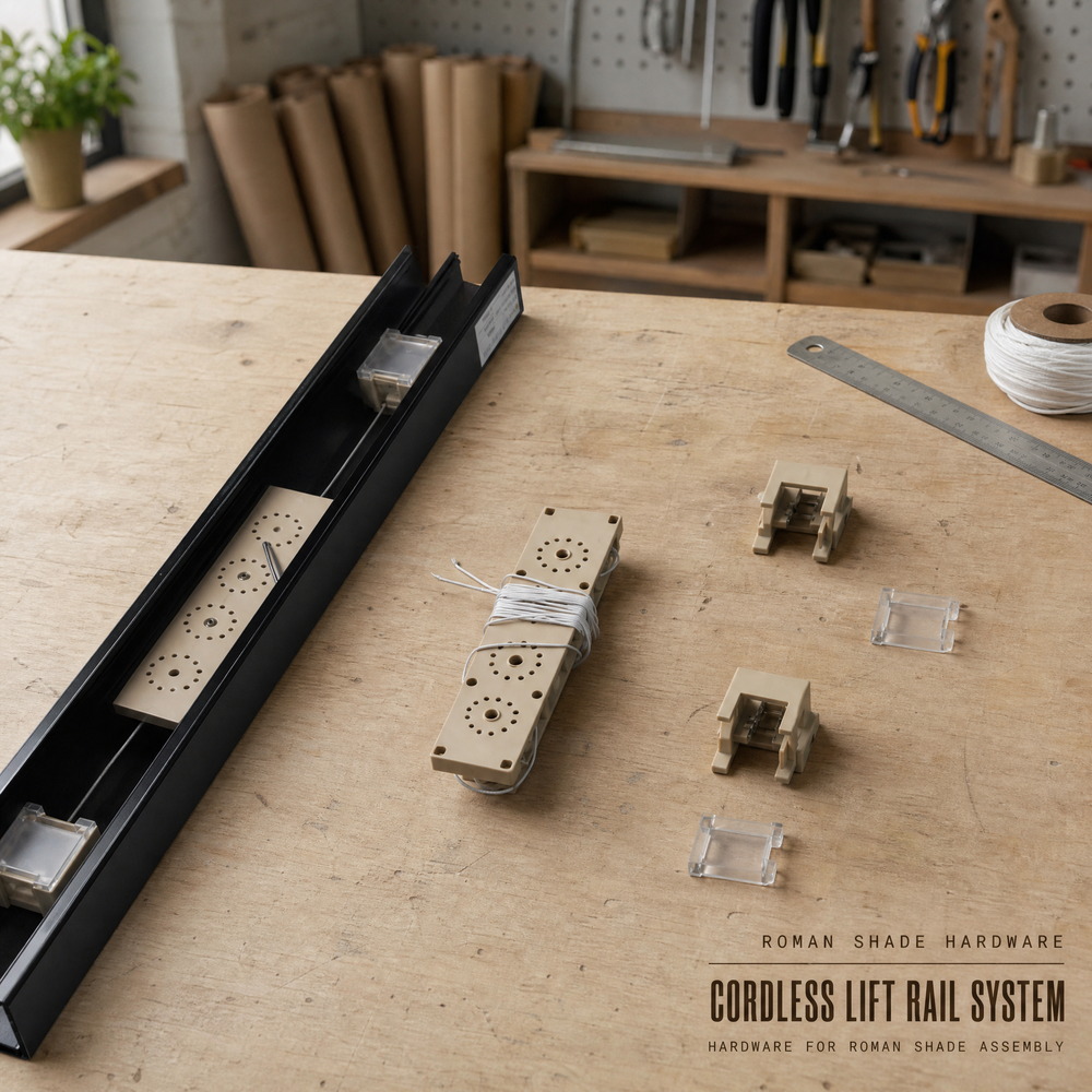 Cordless Roman Shade Hardware ROC02 | Lift Rail System OEM