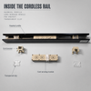 Cordless Roman Shade Hardware ROC02 | Lift Rail System OEM